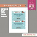 Vintage Airplane Boarding Pass Invitation with FREE Thank You Card